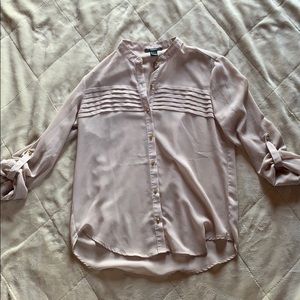 Tan sheer blouse
